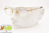 WEST POINT mod. 327 1, Vintage oval eyeglass frame golden high design, New Old Stock 1990s