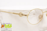 WEST POINT mod. 327 1, Vintage oval eyeglass frame golden high design, New Old Stock 1990s