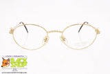 WEST POINT mod. 327 1, Vintage oval eyeglass frame golden high design, New Old Stock 1990s