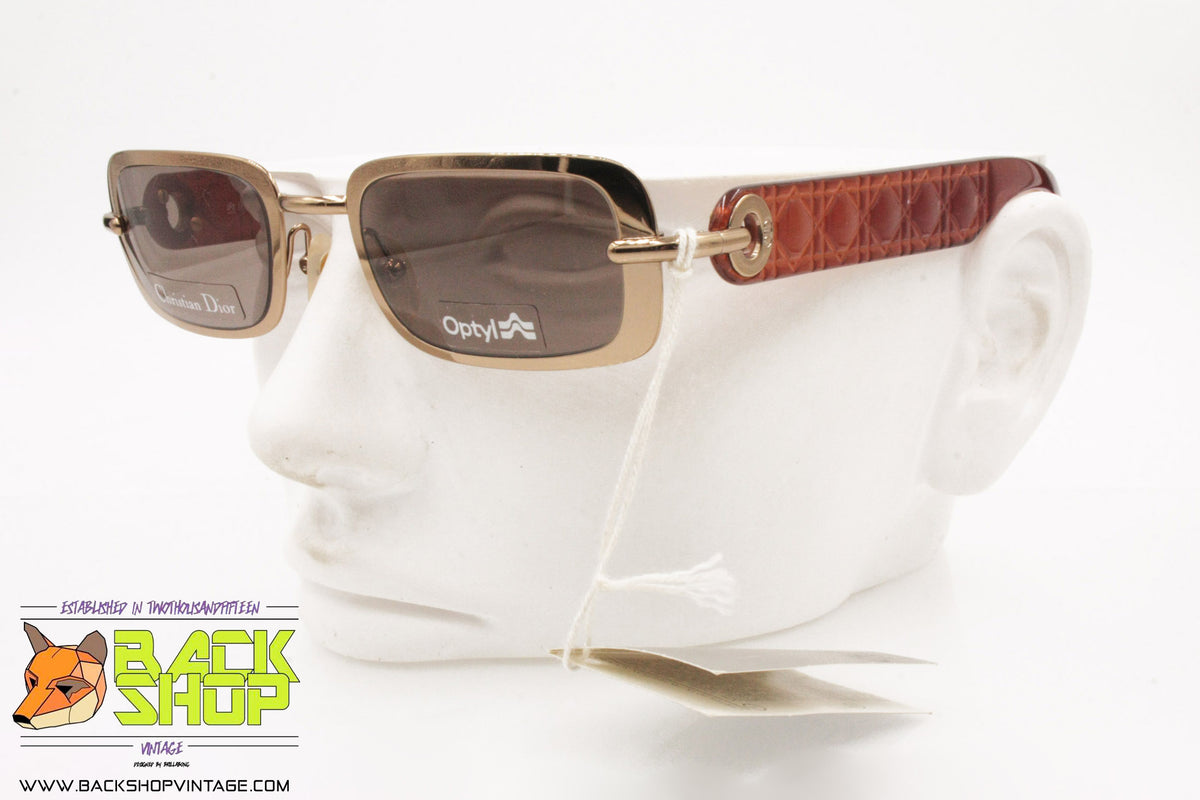 VINTAGE 90S GOLD FRAME CHRISTIAN DIOR EVA SUNGLASSES 42 W Sunglasses Dior Homme Gold in Metal - 35441740 main image 2