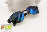BYBLOS mod. 623-S Sunglasses blue mirrored lenses crystal glass material, New Old Stock