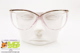 ESSENCE by INDO mod. 415 VIOLET, Women's cat eye frame golden eyebrows bar, Made in Japan, New Old Stock