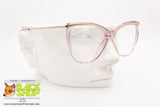 ESSENCE by INDO mod. 415 VIOLET, Women's cat eye frame golden eyebrows bar, Made in Japan, New Old Stock