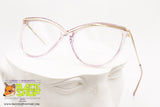 ESSENCE by INDO mod. 415 VIOLET, Women's cat eye frame golden eyebrows bar, Made in Japan, New Old Stock