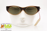 Vintage 1950s Sunglasses, brown & clear old polymer plastic frame glass lenses, New Old Stock