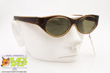 Vintage 1950s Sunglasses, brown & clear old polymer plastic frame glass lenses, New Old Stock