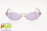 SERGIO TACCHINI Vintage Sunglasses, transparent acetate purple lenses, New Old Stock 1990s