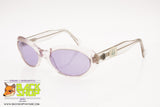 SERGIO TACCHINI Vintage Sunglasses, transparent acetate purple lenses, New Old Stock 1990s