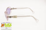 SERGIO TACCHINI Vintage Sunglasses, transparent acetate purple lenses, New Old Stock 1990s