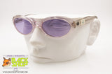 SERGIO TACCHINI Vintage Sunglasses, transparent acetate purple lenses, New Old Stock 1990s