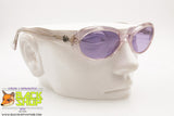 SERGIO TACCHINI Vintage Sunglasses, transparent acetate purple lenses, New Old Stock 1990s