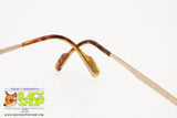 United colors of Benetton mod. BEN SUN 718-501 Hype Space age frame glasses, golden satin & lucite, New Old Stock 1990s