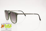 BLUE BAY mod. Nairobi Vintage Sunglasses, Green tones metal inserts, Wayfarer restyle, New Old Stock 90s