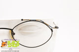 Vintage crazy style oval eyeglass frame, black & pop pattern, New Old Stock 1980s