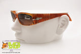 PERSOL mod. 2725-S 523/3C Squared Sunglasses striped acetate orange/brown tone, New Old Stock