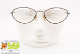 GIANNI VERSACE mod. H11 27M, Vintage oval eyeglass frame satin silver & brown dappled, Vintage Preowned