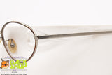 GIANNI VERSACE mod. H11 27M, Vintage oval eyeglass frame satin silver & brown dappled, Vintage Preowned