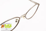 GIANNI VERSACE mod. H11 27M, Vintage oval eyeglass frame satin silver & brown dappled, Vintage Preowned