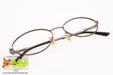 GIANNI VERSACE mod. H11 27M, Vintage oval eyeglass frame satin silver & brown dappled, Vintage Preowned