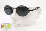 CHARRO mod. CH 09-1, Vintage sunglasses steampunk black round lenses, New Old Stock 1990s