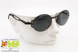 CHARRO mod. CH 09-1, Vintage sunglasses steampunk black round lenses, New Old Stock 1990s