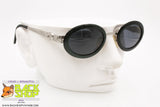 CHAGALL by VISIBILIA mod. LL45043F 213, Vintage oval/round sunglasses, silver green glittered, New Old Stock 1990s