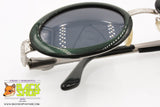 CHAGALL by VISIBILIA mod. LL45043F 213, Vintage oval/round sunglasses, silver green glittered, New Old Stock 1990s