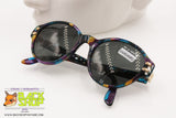 GIUGIARO mod. G-608 Vintage Round Sunglasses, Pop rainbow pattern, New Old Stock