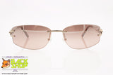 BASILE mod. BA4301 10, Vintage women sunglasses rimless made in Italy, New Old Stock 1980s