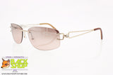 BASILE mod. BA4301 10, Vintage women sunglasses rimless made in Italy, New Old Stock 1980s