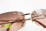 BASILE mod. BA4301 10, Vintage women sunglasses rimless made in Italy, New Old Stock 1980s