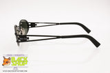 WEST COAST Mod. 246 611 Vintage oval Sunglasses, black metal frame, New Old Stock 1990s