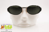 WEST COAST Mod. 246 611 Vintage oval Sunglasses, black metal frame, New Old Stock 1990s
