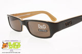 DOLCE & GABBANA mod. 2014 295, Vintage sunglasses rectangular black brown, New Old Stock 1990s