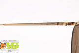 LUXOTTICA mod. 7566 G211, Vintage women sunglasses semi-round, 18K GEP golden plated, New Old Stock 1980s