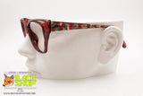 VIENNALINE mod. 1635 31 Vintage women's frame glasses, Red & Green dappled, New Old Stock 1980s