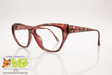 VIENNALINE mod. 1635 31 Vintage women's frame glasses, Red & Green dappled, New Old Stock 1980s