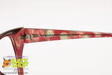 VIENNALINE mod. 1635 31 Vintage women's frame glasses, Red & Green dappled, New Old Stock 1980s