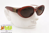 COTTON CLUB by TREVI mod. 997 2, Vintage round sunglasses women, thick brown frame, New Old Stock