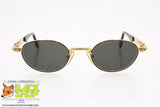 ALASKA ADVENTURE mod. AL 176 59, Vintage golden oval sunglasses hand painted, New Old Stock 1980s