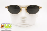 ALASKA ADVENTURE mod. AL 176 59, Vintage golden oval sunglasses hand painted, New Old Stock 1980s
