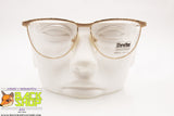 SFEROFLEX mod. PAT 843 Women eyeglass frame golden lucite & satin, New Old Stock 1980s