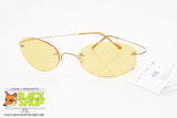 OYAMA mod. 582 153, Vintage rimless sunglasses yellow lenses, flexible steel, New Old Stock