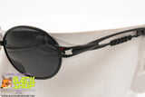 CHARRO mod. CH 01-1, Vintage sunglasses oval black designer arms, New Old Stock