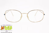 ZEISS mod. F 6741 2206, Vintage oval eyeglass frame sky blue & golden, New Old Stock 1980s