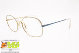 ZEISS mod. F 6741 2206, Vintage oval eyeglass frame sky blue & golden, New Old Stock 1980s