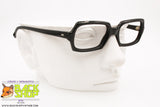 Authentic 1960s black lucite glasses frame, rectangular rims three-dimensional effect, New Old Stock