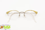 VANNI OCCHIALI made in Italy Vintage glasses frame women, cat eye round half rimmed, New Old Stock