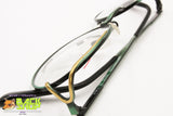 Vintage 80s ESPRESSIONI made in Italy oval modern frame Green, Black, Golden, Deadstock 1980s