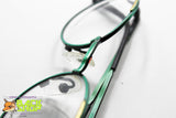 Vintage 80s ESPRESSIONI made in Italy oval modern frame Green, Black, Golden, Deadstock 1980s